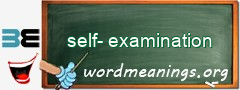 WordMeaning blackboard for self-examination